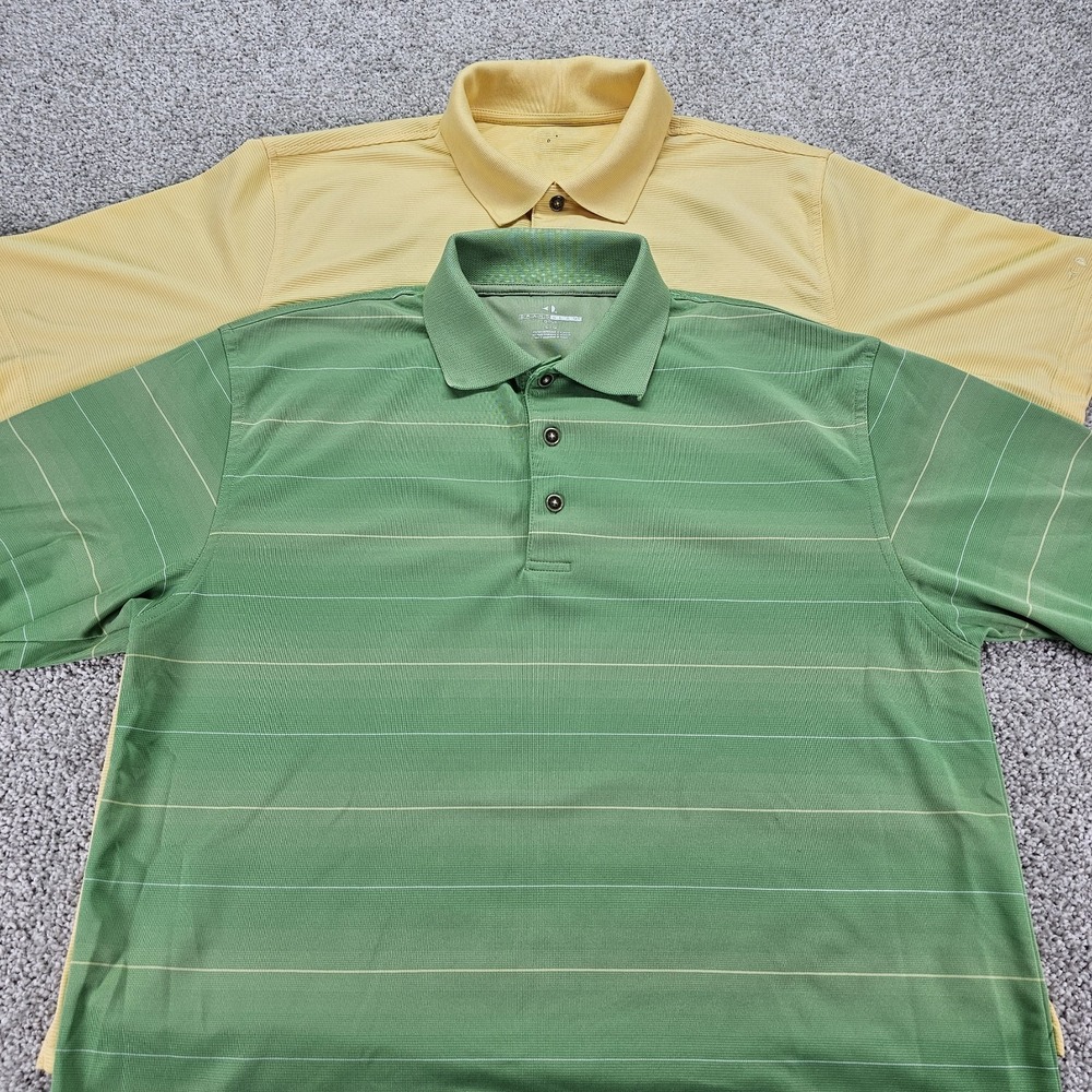 Grand Slam Performance Men's Golf Polo BUNDLE Size Large Green And Yellow Casual - Picture 2 of 14